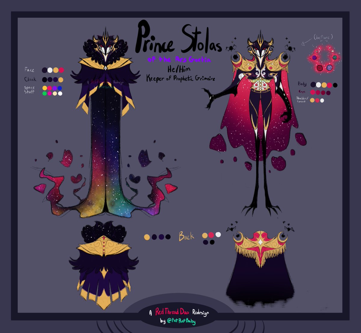 FatRatBaby's tweet photo. #RedesignHazBoss Day 4 - Alastor / Stolas
Excuse the difference in detail lmao 😭 didnt have time to make an actual ref for Al https://t.co/uCmaQAHwNb