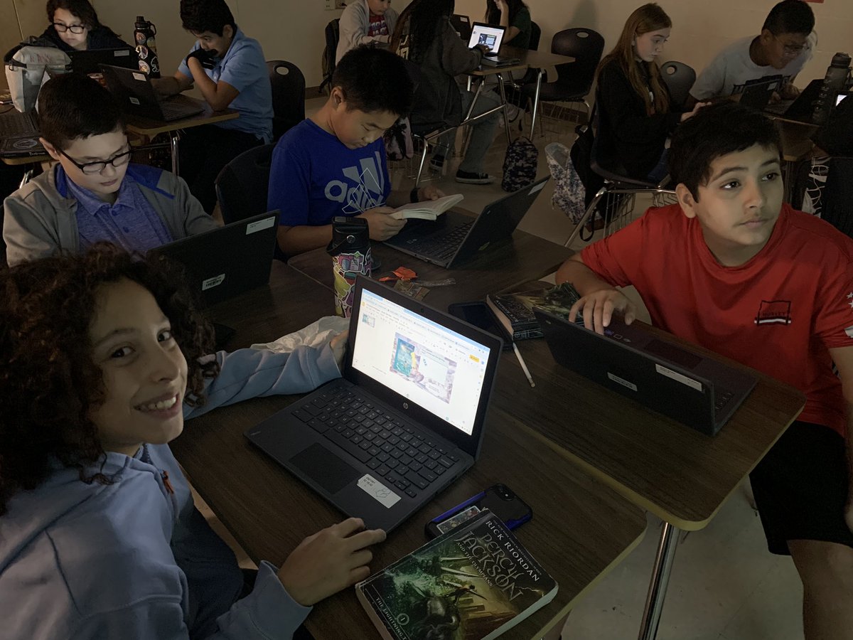 We’re working on our Lightning Thief Book Talks to convince others to read it, too! ⚡️📕🤨 <a href="/NISDStraus/">Joe Straus III Middle School</a> <a href="/nisdmsela/">NISDMSELA</a>