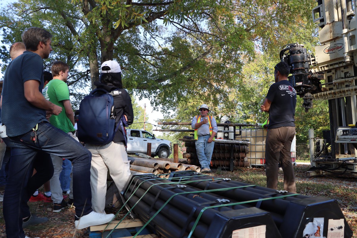 Nicholas School researchers are assessing the geothermal potential of the Durham Basin by drilling a 400-foot-deep hole in <a href="/DukeU/">Duke University</a>'s campus. The project is also giving students in the ECS 590 graduate course hands-on experience at the drill site.
