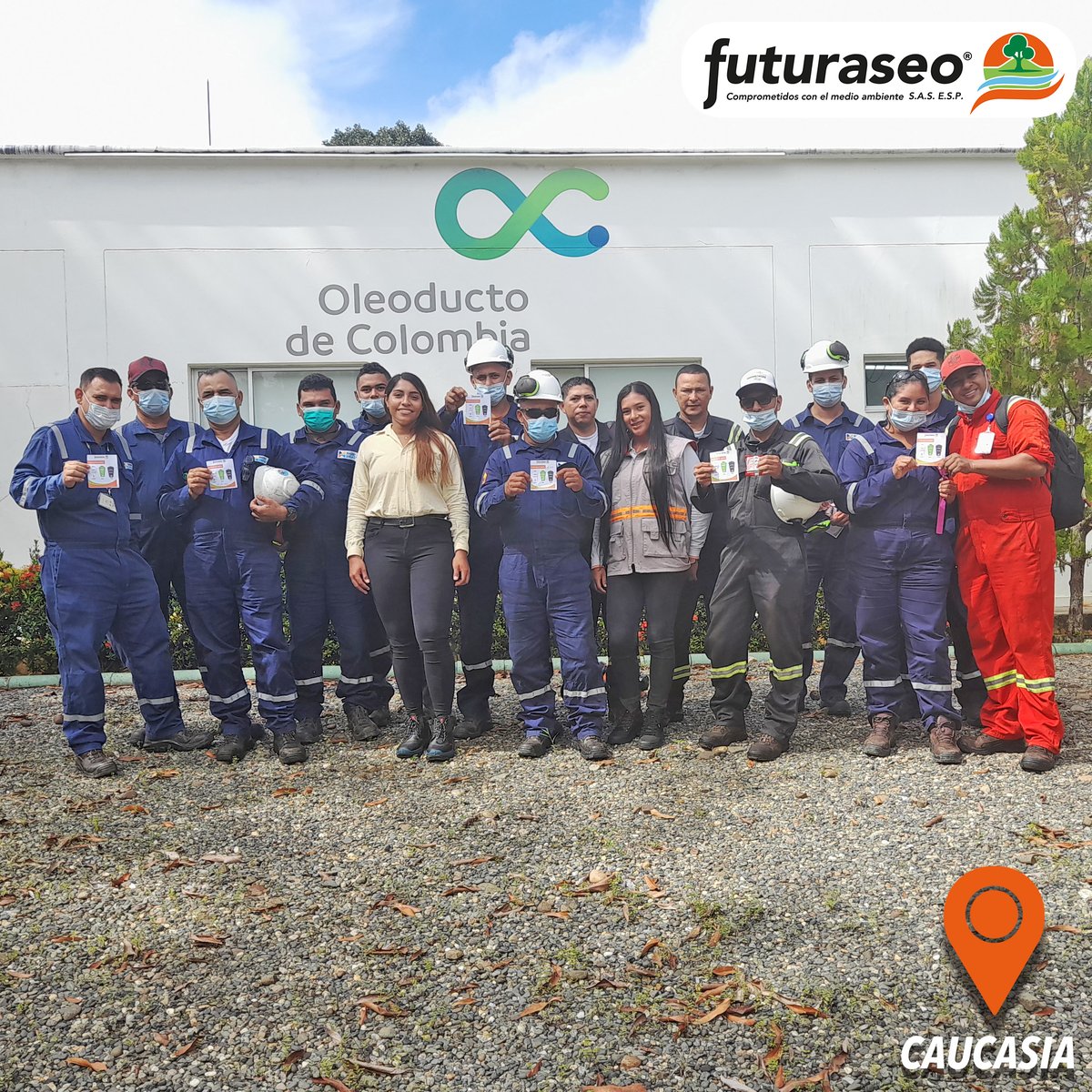 Realizamos una jornada de capacitación sobre el manejo integral de residuos sólidos al personal operativo de la entidad Oleoductos de Colombia del municipio de Caucasia con el fin de promover la cultura ambiental al interior de la organización.