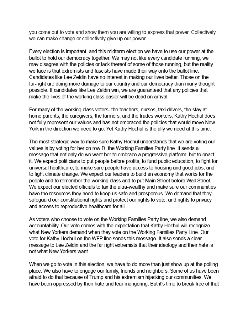 LI_Activists's tweet photo. Grassroots organizations across Long Island have come together in support of the @NYWFP and ask that their memebers and the public at large vote on row D this Gubernatorial election. Vote Working Families Party to represent your values and stand against alt-right extremism. https://t.co/YZtF05sniN