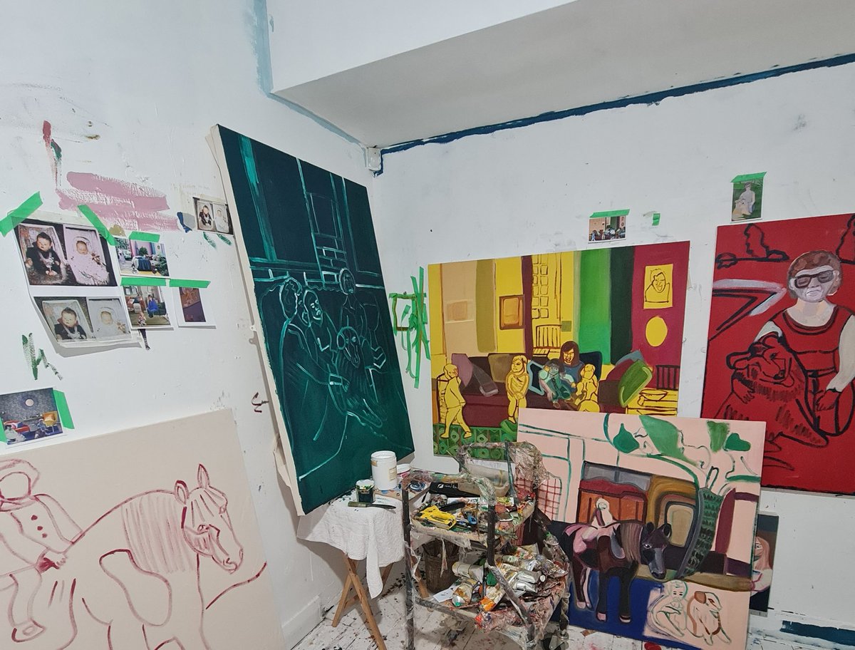 Reynoldspaintin's tweet photo. Studio 💕 

#ArtistOnTwitter 
#art
#contemporarybritishpainting 
#painter https://t.co/GYS400be70