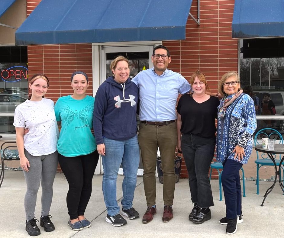 TonyVargas's tweet photo. I had the privilege of spending time in Saunders County yesterday. Thank you to the residents at Saunders House, the teams at Good Friends Cafe and the Wahoo Bakery, and the people I met along the way for the good conversations and your time. #NE02 #election2022 #nebraskavalues https://t.co/mhJEBbBk7o