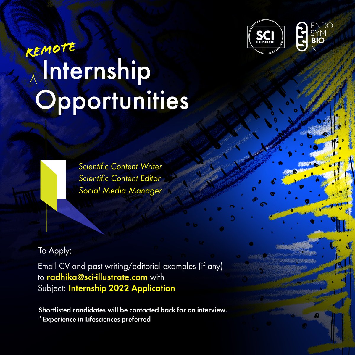 Sci-Illustrate (@sci_illustrate) on Twitter photo Open Internship Call at <a href="/sci_illustrate/">Sci-Illustrate</a> Apply now! #remotework #internship #SciComm #sciencewriting Open Internship Call at <a href="/sci_illustrate/">Sci-Illustrate</a> Apply now! #remotework #internship #SciComm #sciencewriting