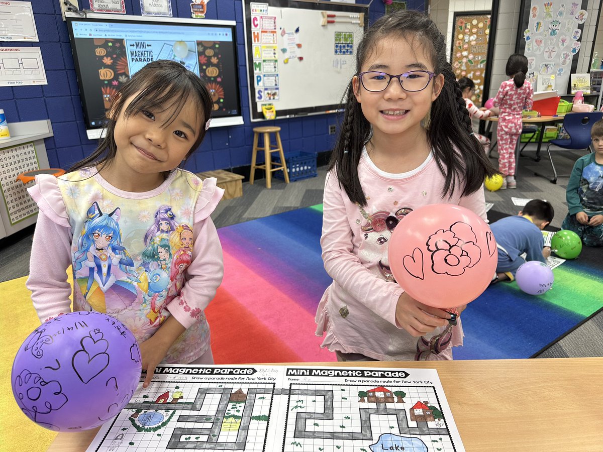 Musa2nd's tweet photo. Ss worked hard designing and planning a parade route for their balloon 🎈 They also learned how magnets 🧲 work to move their balloon. #noviprode https://t.co/Vi1I6ePqH8