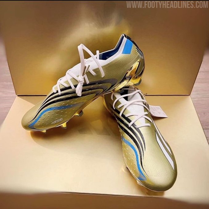 cortar Florecer río Estos son los Adidas dorados que usará Messi en Qatar 2022