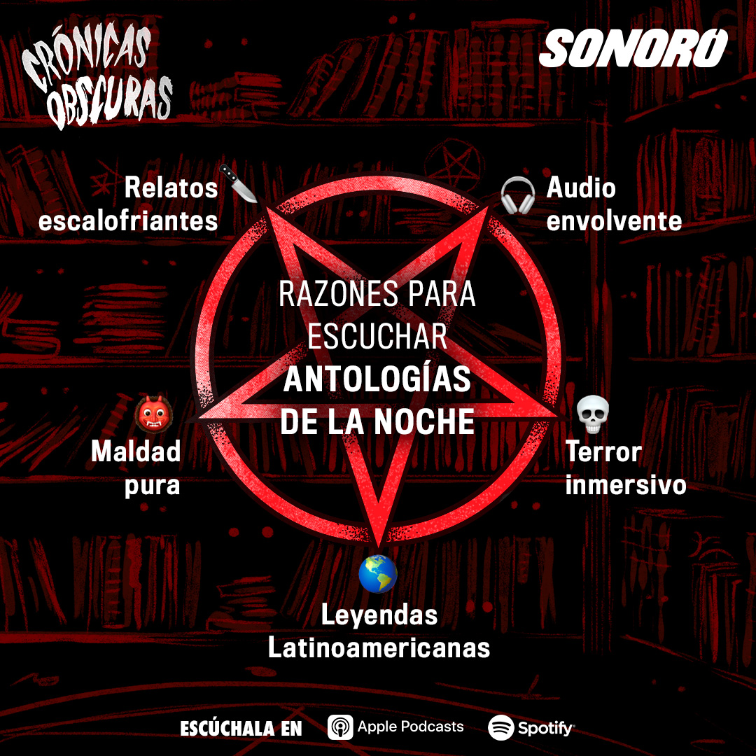 Adéntrate en la noche y conoce la maldad pura con el regreso de Crónicas Obscuras y su nueva temporada de Antologías de la Noche. 💀📖🩸 

Busca Crónicas Obscuras en tu plataforma favorita de podcast y pon a prueba tu valentía: play.sonoropodcast.com/Escritosmilena…