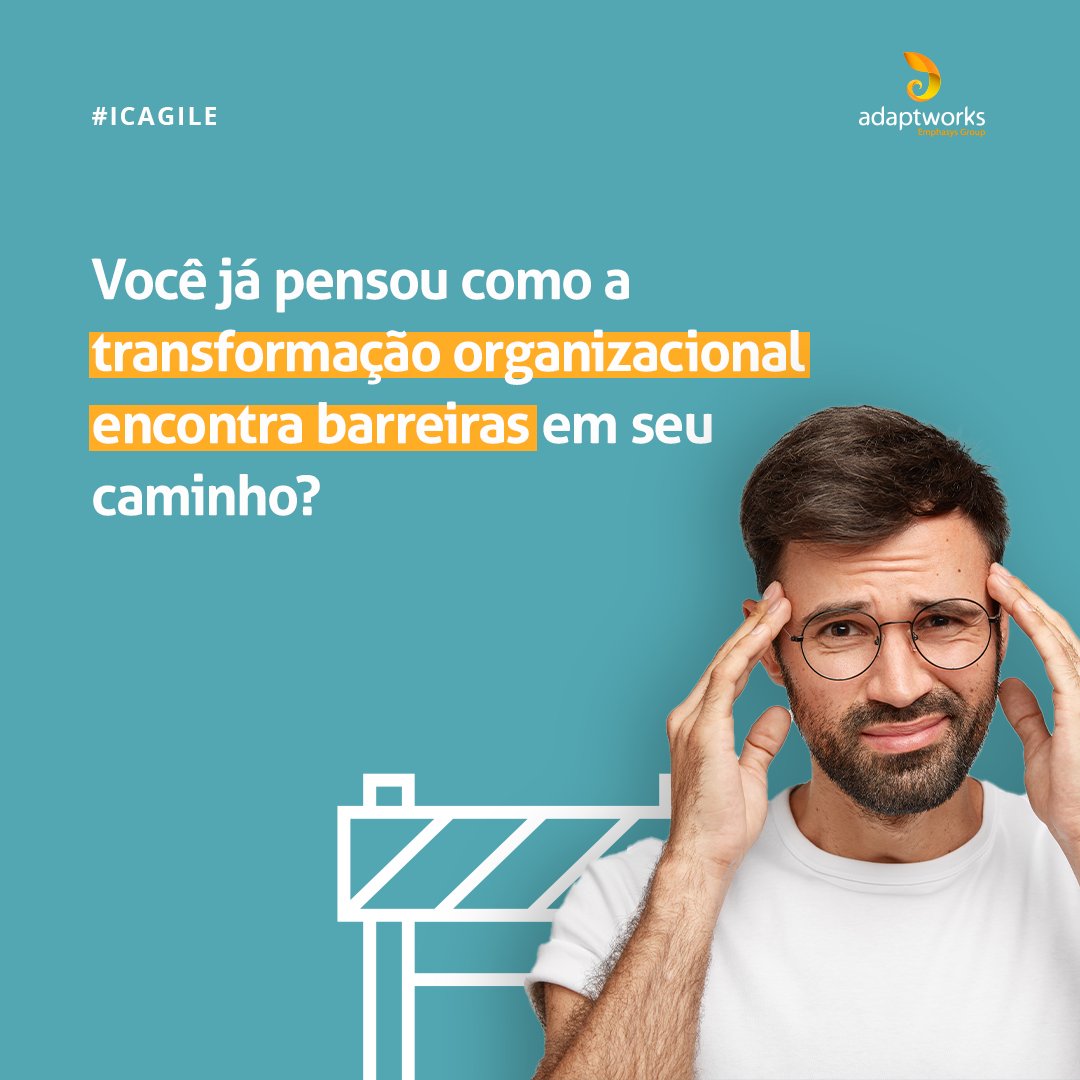 Principais barreiras para uma Transformação Organizacional: #1 Agile é apenas para TI #2 Aqui sempre foi assim #3  Time que esta vencendo não se mexe #4
Ser Ágil é ser rápido  > bit.ly/3cj3gl9  #enterpriseagilecoach