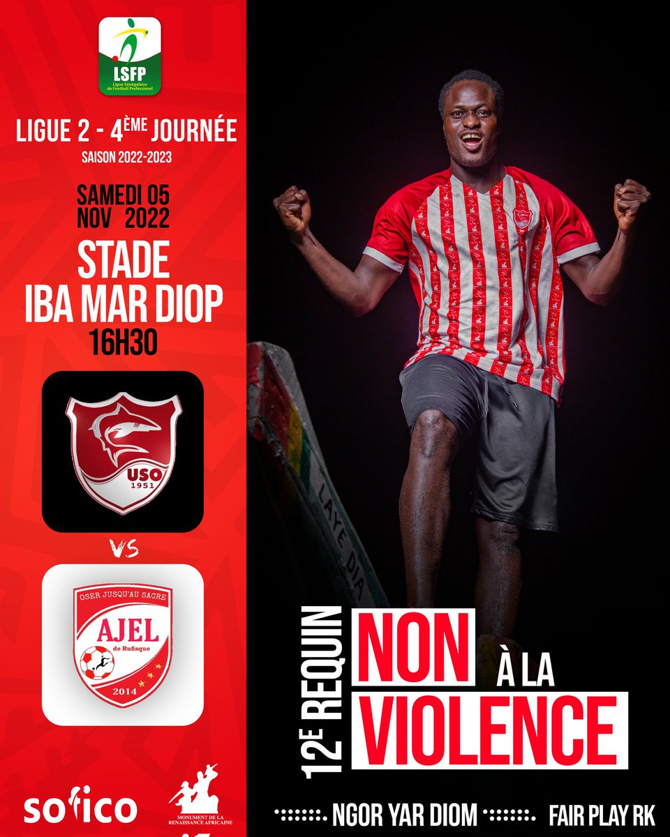 us_ouakam's tweet photo. 12e REQUIN | ⚪️🔴 #TeamUSO

* Caravane Commité Supporter USO
Transport: aller et retour + ticket 1000fr
Depart: 14h 30 
Lieu: Cinema Ouakam Ripp
Couleurs du club exigées/Nombre de place limité
Contacts: 77 376 0212 (Pape Diop)/ 77 341 57 70 (Wada) https://t.co/ov4NYoqVio