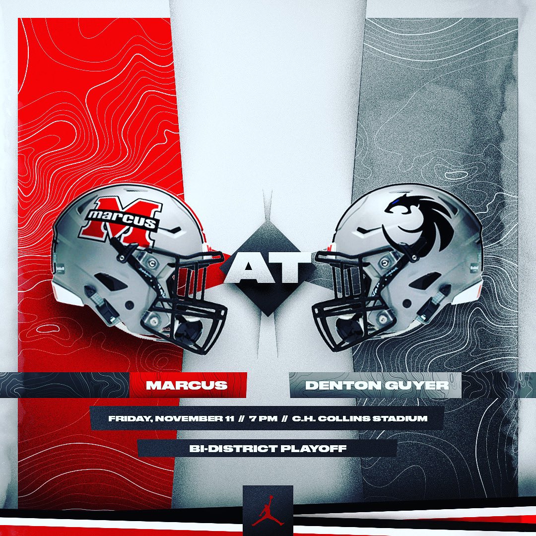 MarcusFootball's tweet photo. Our first-round playoff matchup is set! @MarcusFootball vs. Denton Guyer one week from tonight.

Let’s . . . GO!!!

#STCDA #ELITE #UNCOMMON #ProtectTheM #txhsfb #txhsfbplayoffs https://t.co/VcN9UeMBdG