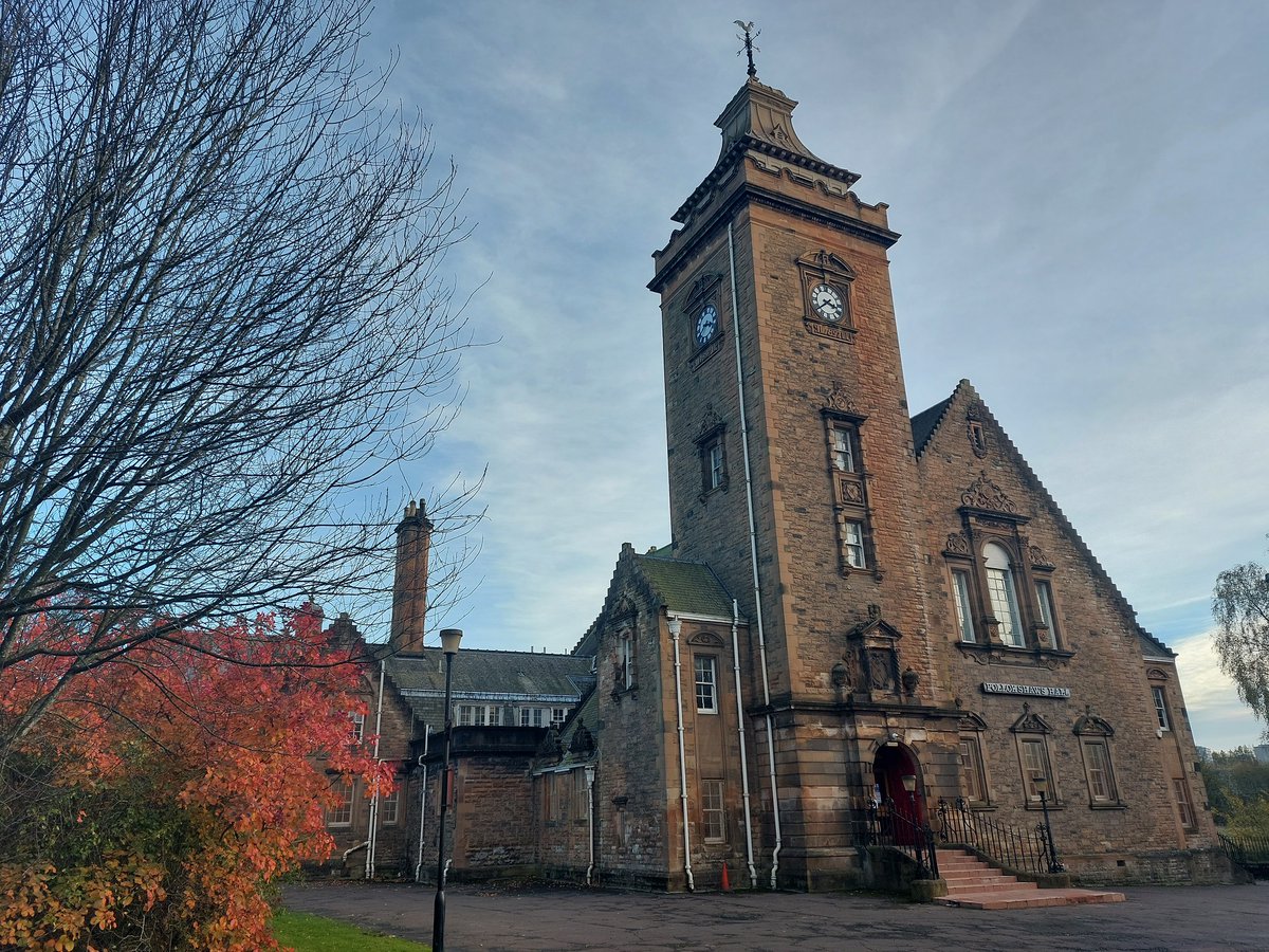 SGHETorg's tweet photo. Caught the last afternoon rays at Pollokshaws Burgh Hall today, designed by Robert Rowand Anderson and completed in 1898... stop No.4 in Chapter 6 of our South Glasgow Heritage Trails guidebook https://t.co/SfcIzJpcUZ 👣🌤️ https://t.co/QarQcS1uMp https://t.co/c5zfRGIyte