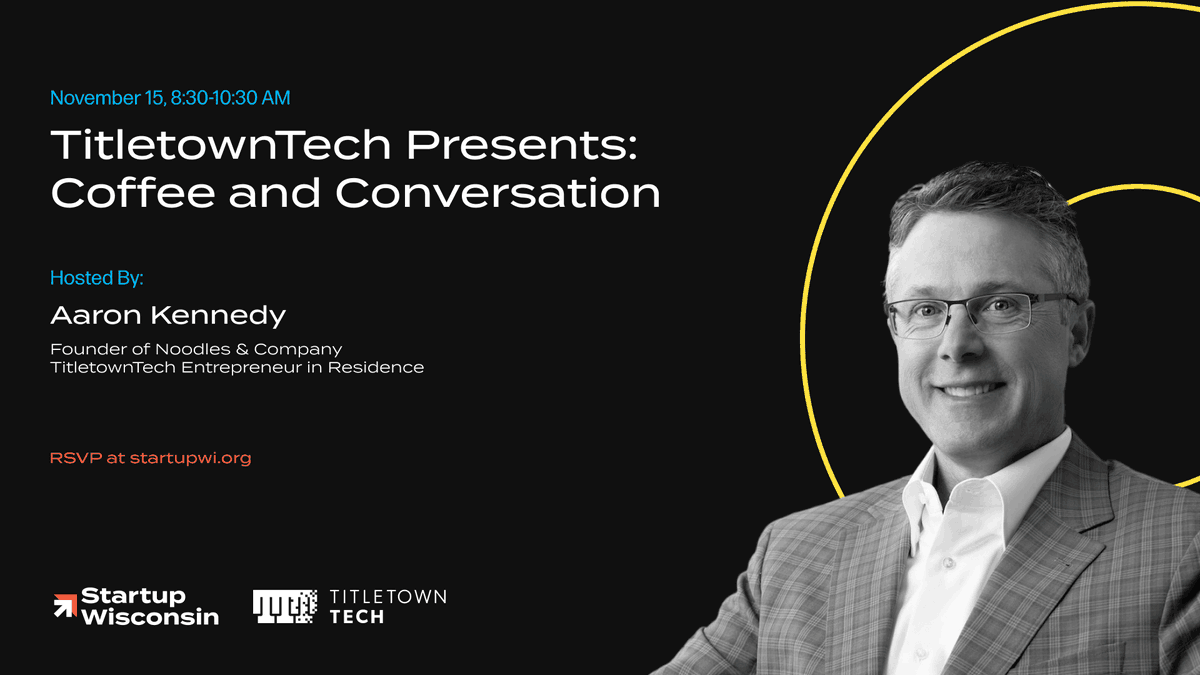 StartupWisc's tweet photo. We're excited to collaborate with @TitletownTechGB again this year for Startup Wisconsin Week!

Join us on Nov 15th for coffee, light breakfast, and conversation. ☕

RSVP, agenda, and parking details 👉 https://t.co/KXNgVcnMu3
️
#startupwi https://t.co/LSq2OxLS2w