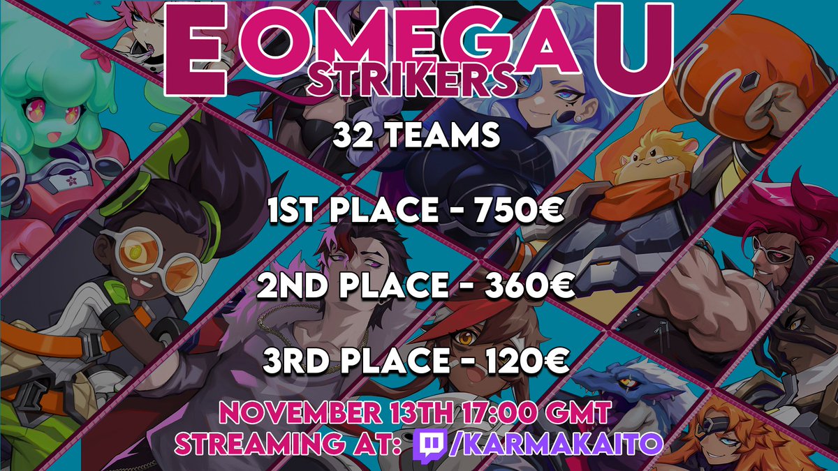 Co hosting a tournament on 13th of November for Omega strikers, 32 team bracket, featuring top 20 players from the europe region. Donation page to blood cancer uk during live event! Signs up are still open! lnkd.in/eEKAFp32
#OmegaStrikers #tournament #gaming