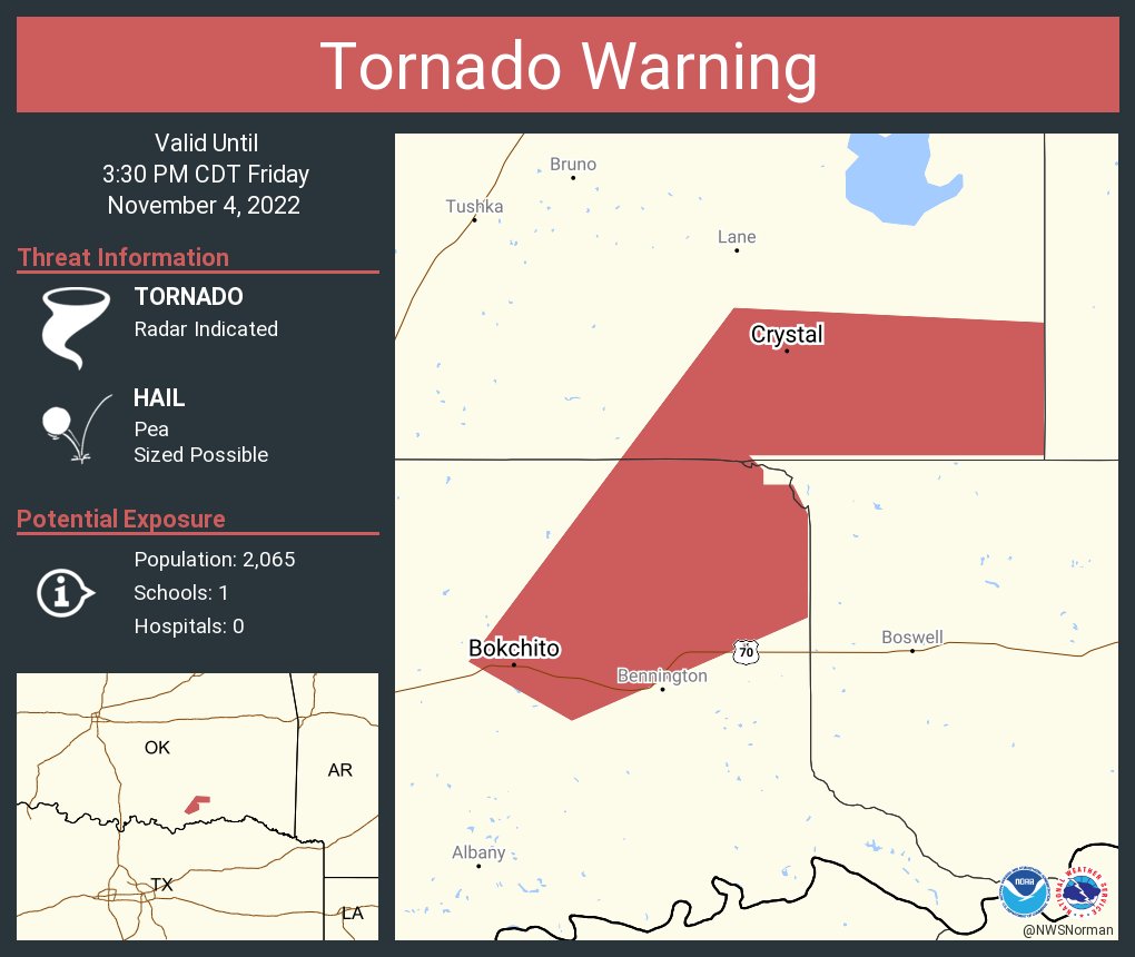 Oklahoma Tornadoes 🌪️ on Twitter "RT NWStornado Tornado Warning