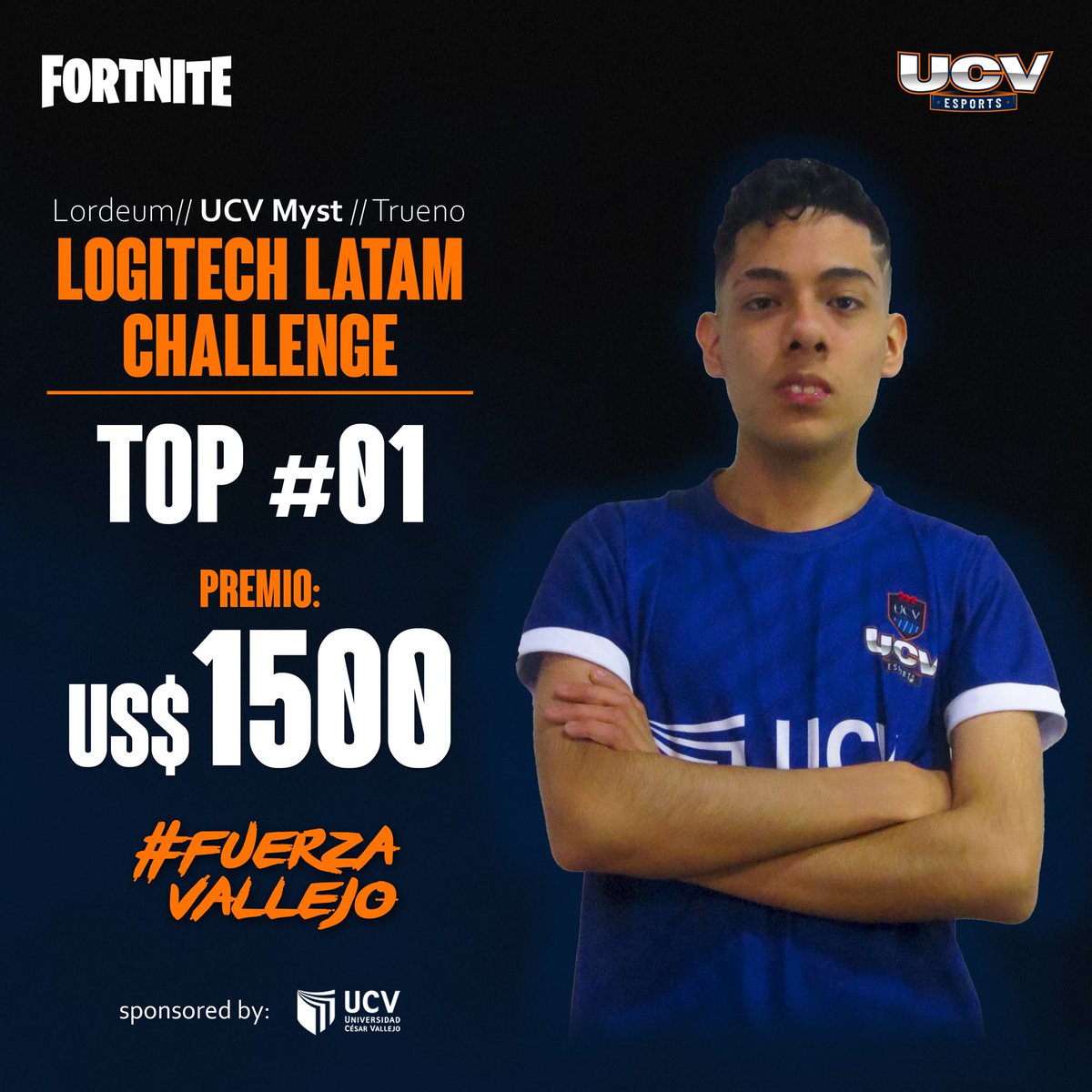 ¡Somos Campeones! 😎

Gracias a nuestro poeta @2004Mysterious a sus dos compañeros #trueno y #lordeum que lograron llevarse la victoria en la Logitech Latam Challenge tríos, ganando 1500 dólares 🥳😎

<a href="/LogitechG/">Logitech G</a> 
#fuerzavallejo #fortnite