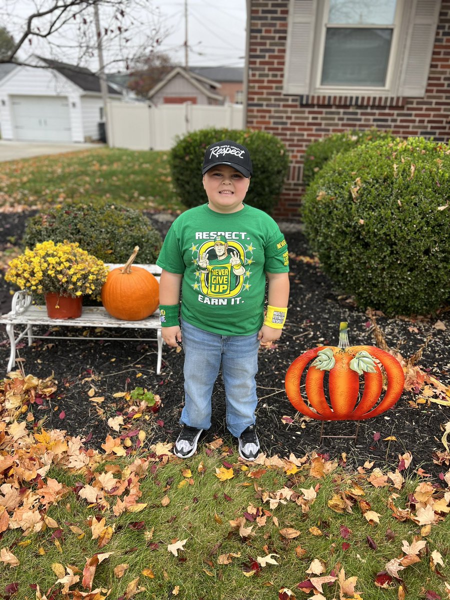 Joe_SportsGuy's tweet photo. @JohnCena you are my boys favorite wrestler. He told me he was two characters for Halloween. John Cena and a ghost because you couldn’t see him. Keep up the good work. https://t.co/j4Ekcq6rH4
