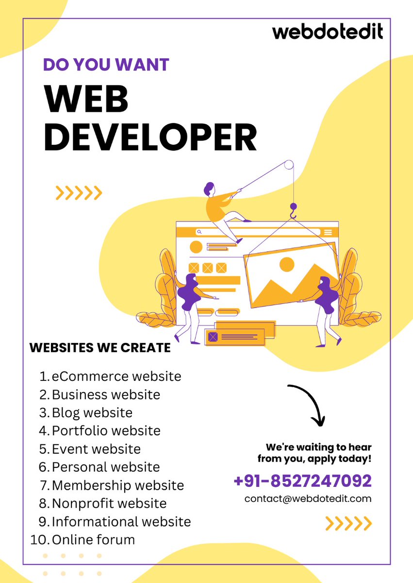 Website development and internet services company

webdotedit.com
#webdevelopment #webdesign #webdeveloper #html #website #css #digitalmarketing #coding #programming #javascript #seo #websitedesign #webdesigner #developer #programmer #web #marketing #wordpress