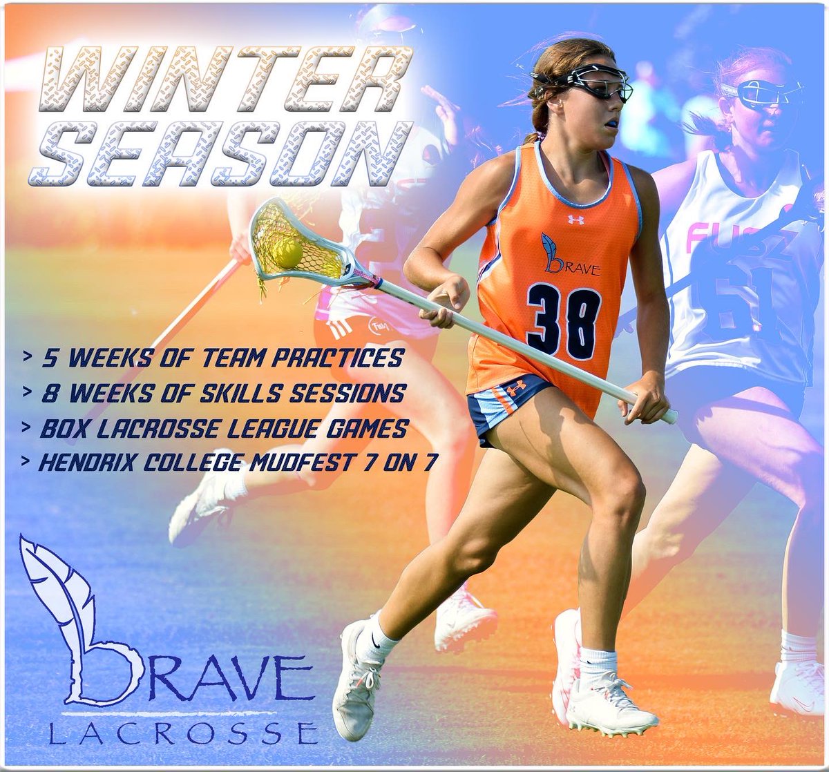 2023 &amp; 2024 laxers—Do you want to prepare for your upcoming spring lax seasons? JOIN US this winter! We will be having winter team tryouts on Sunday, 11/13. View our winter schedule at bravelax.com on our calendar tab. The registration is live on the website! #BeBrave