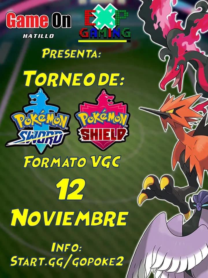 expgamingPR's tweet image. Saludos familia nos complace en presentar que EXP Gaming se une con  Game On el próximo Torneo de Pokémon Sword &amp;amp; Shield. El torneo será Noviembre 12 en el Game Room de Game On Hatillo. Sera formato VGC series 14 start.gg/tournament/tor…