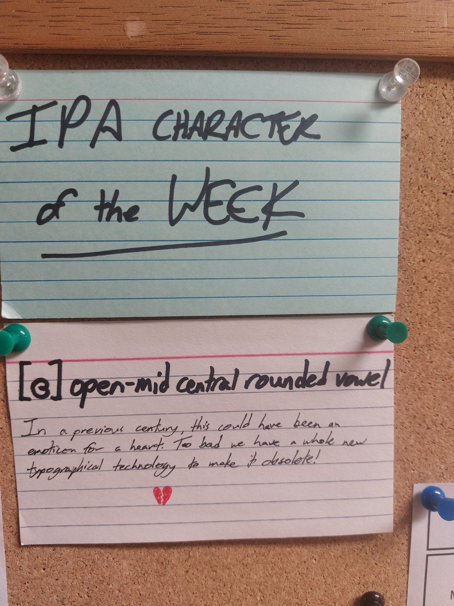 Timphon's tweet image. IPA character of the week: [ɞ] open-mid central rounded vowel.

In a previous century, this could have been an emoticon for a heart. Too bad we have a whole new typographical technology to make it obsolete! 💔

#IPA #FUNetics #emoticonsVSemoji