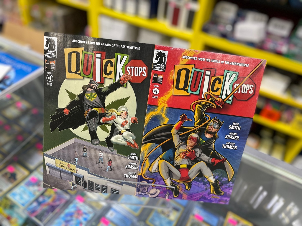 gothamcentralcc's tweet image. Snoochie Boochies! Come say hello to a Gotham Central clerk and pick up the latest and greatest from @thatkevinsmith ! Quick-Stops #1 is out and ready to be added to your pull box! Who loves them some Jay and Silent Bob!?! 

#Clerks #QuickStop #KevinSmith