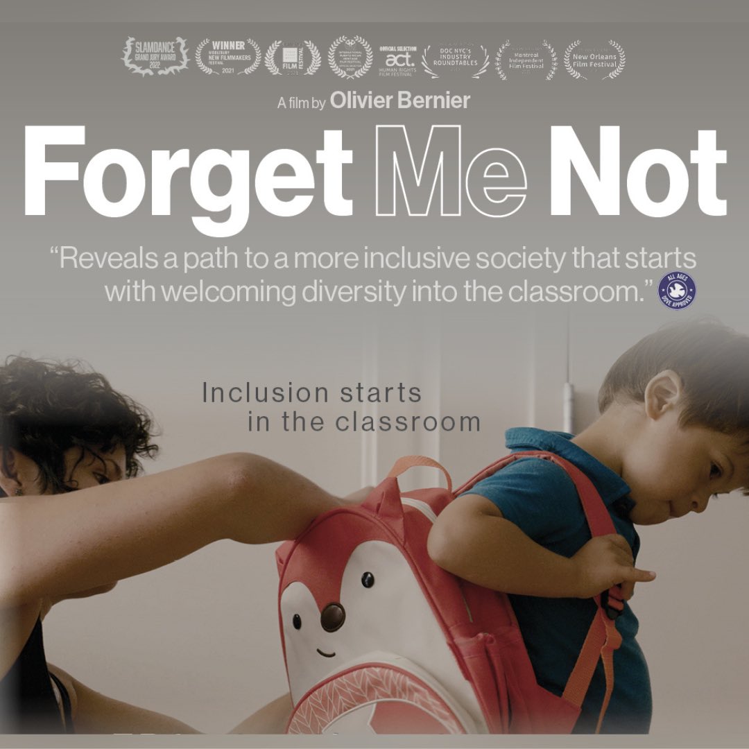 A must-see documentary for all who care about Down Syndrome inclusion.

FORGET ME NOT: INCLUSION IN THE CLASSROOM is a multi-award winning documentary directed by DS father Olivier Bernier. 

Learn more at fmndoc.com 

#Documentary #DownSyndromeAwareness