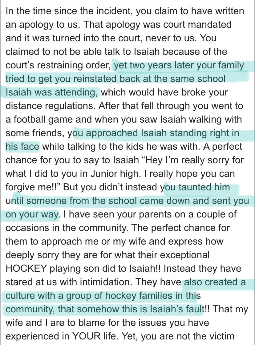 katie (@itsmitchmarney) on Twitter photo Reminder to the “Miller was only 14” crowd, he continued to intimidate Isaiah for years later. His family has spent years trying - and succeeding, clearly - to frame him as a victim, casting Isaiah as the villain & the problem. Shame on you for continuing that legacy <a href="/NHLBruins/">Boston Bruins</a>. Reminder to the “Miller was only 14” crowd, he continued to intimidate Isaiah for years later. His family has spent years trying - and succeeding, clearly - to frame him as a victim, casting Isaiah as the villain & the problem. Shame on you for continuing that legacy <a href="/NHLBruins/">Boston Bruins</a>.