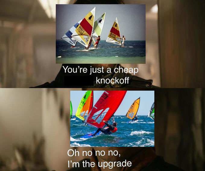 Sandy_Point's tweet photo. 🙄 We're all for the classics, but... with an ever-evolving sport with ever-evolving gear, the Windsurfer LT has made some crucial improvements over the years!
💨 https://t.co/KhYv7yv7c8 💨
#windsurferlt #windsurfer #meme #monday #mememonday #mondaymeme #windsurfing #windsports https://t.co/AsqGiTi30H