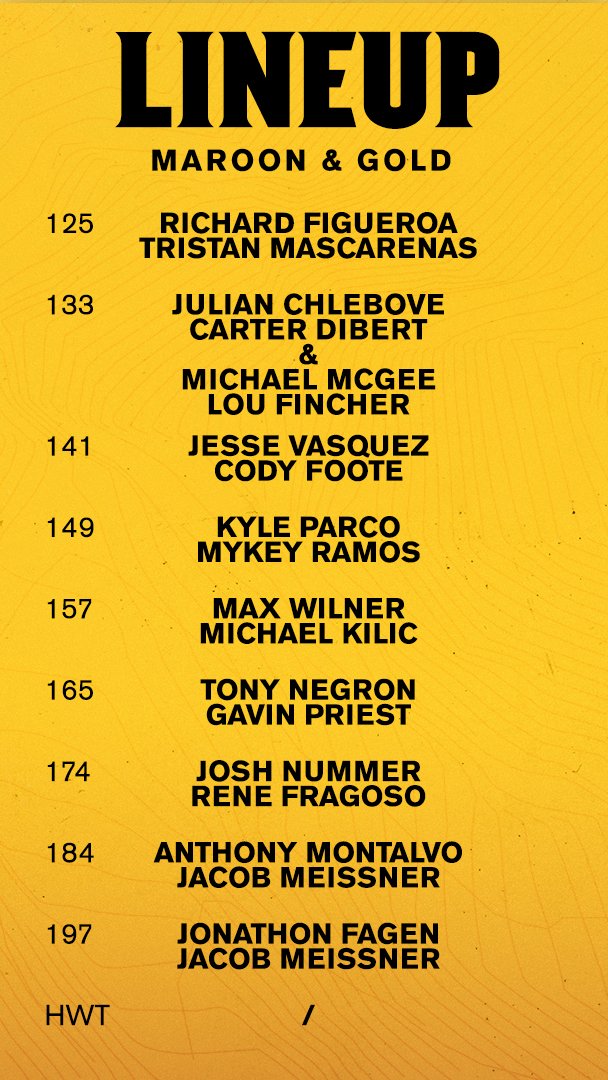 Today's lineup 🔱

Match order:
84, 25, 33, 41, 49, 57, 65, 74, 97