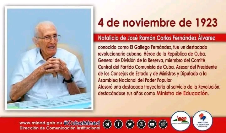 Ejemplo de maestro y revolucionario, paradigma para el magisterio cubano. #Cuba #CubaViveYTrabaja <a href="/PresidenciaCuba/">Presidencia Cuba 🇨🇺</a> <a href="/DiazCanelB/">Miguel Díaz-Canel Bermúdez</a> <a href="/JLBrocheLorenzo/">Jorge Luis Broche Lorenzo</a> @JorgeLuisPerd20