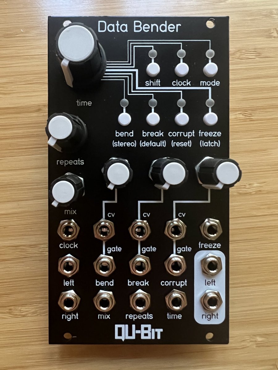 EricLondon's tweet photo. New module day! #eurorack ⁦@qubitelectronix⁩ https://t.co/zcuq77T0dl