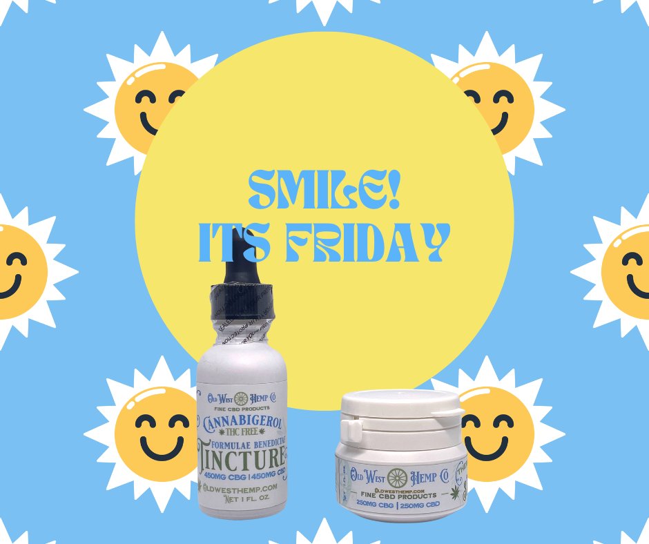 Friday is the best day of the week to enjoy some quality #CBD by Old West Hemp Co! 🤪