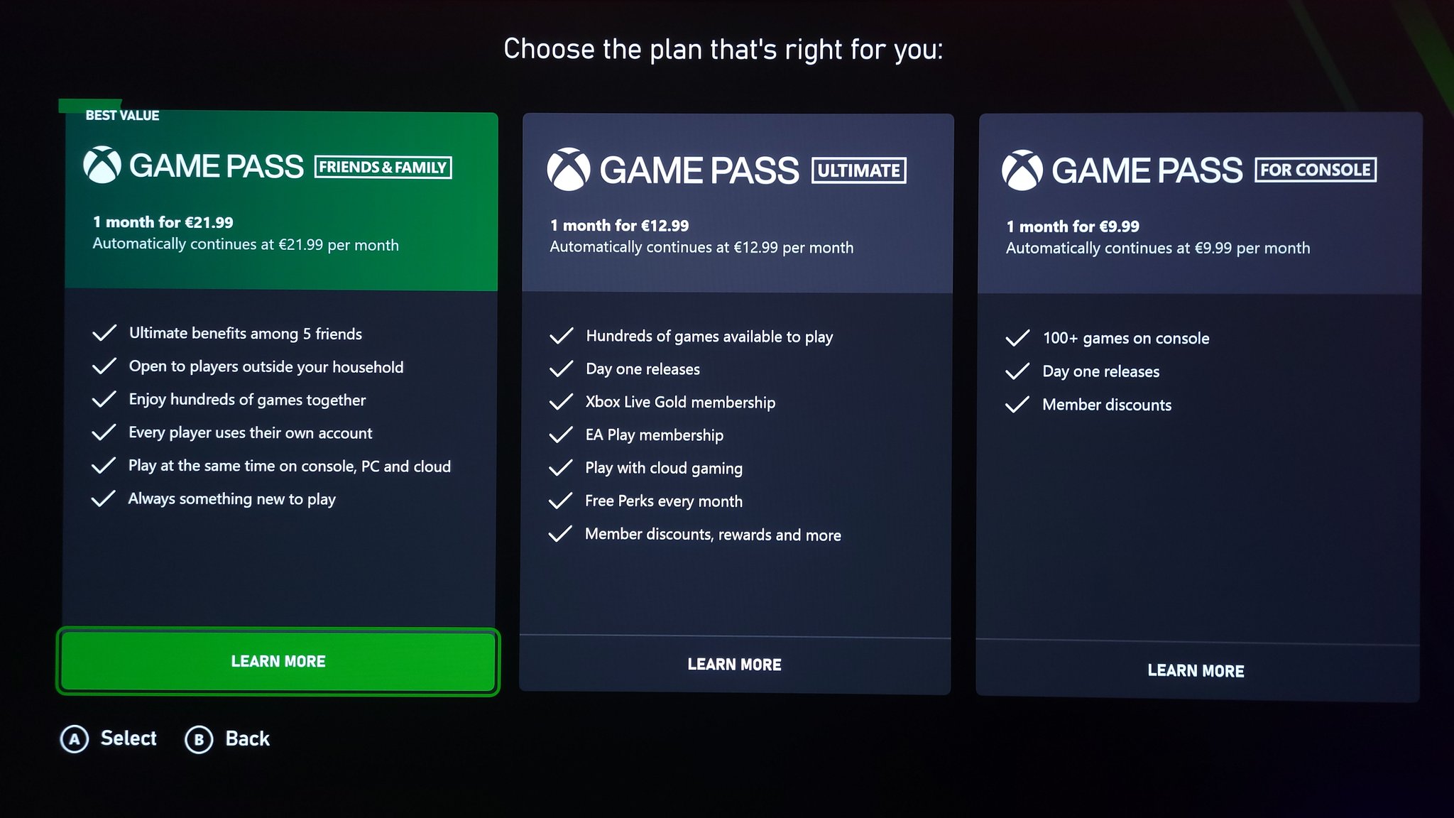 Comparing to Individual Game Pass Subscriptions
