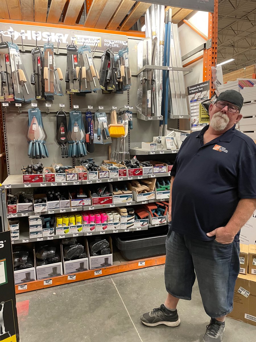 Having Fun while getting it done, building &amp; lumber recovery associate Patrick proud of his freshly stocked  End Cap!!