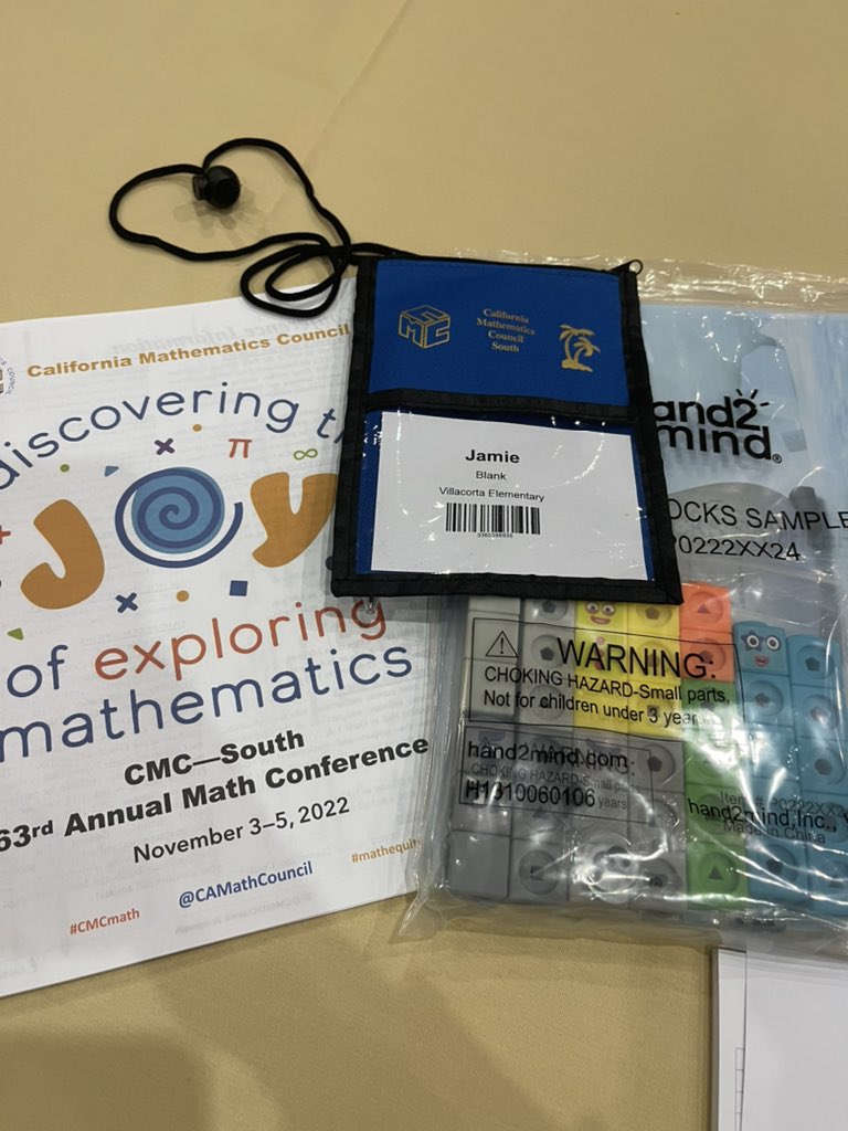 missjblank's tweet photo. THRILLED to be spending my weekend at @CAMathCouncil South’s 63rd annual #CMCmath conference!! THANK YOU @villacortarusd @RowlandSchools for helping me make this happen 🙏🏼🥰 #WeAreRUSD #mathequity #cgimath https://t.co/F3HjbavHqt