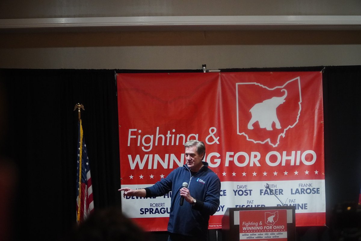 Joined @GovMikeDeWine on his Ohio Bus Tour in Moraine today. Make sure you get out and vote on November 8 - together we can continue working for Ohio!