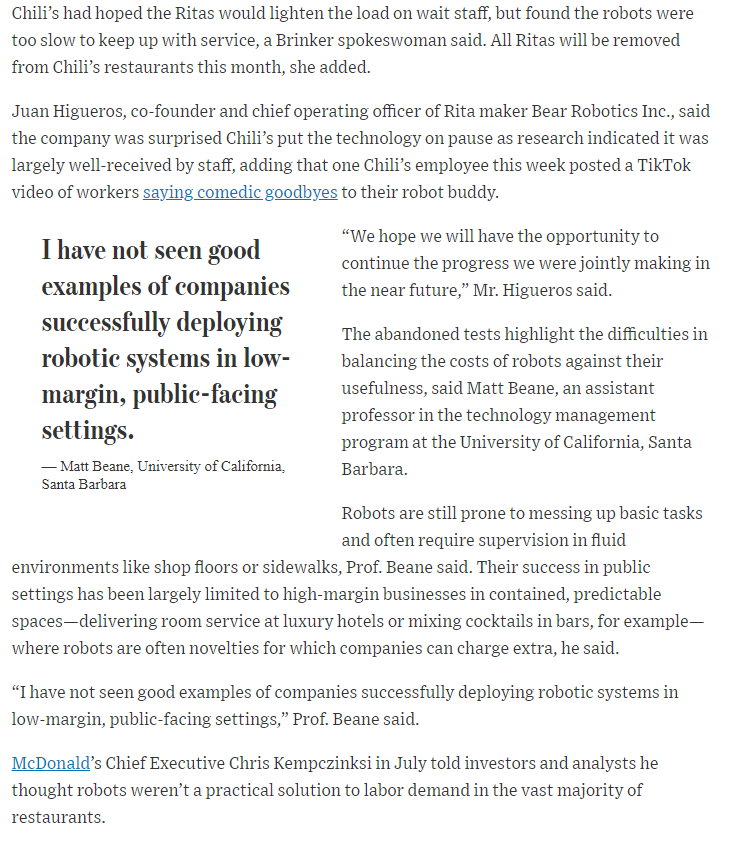 Scott Lincicome On Twitter Sad Robots Some Companies Find Only 