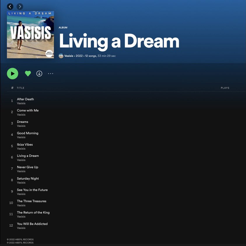 Vasisis (@vasisisofficial) on Twitter photo ๐๐ถ๐ฅ MY NEW ALBUM: LIVING A DREAM on #SPOTIFY DAY 10 !!!
๐29 COUNTRIES โ
!!!
๐บ๐ธ๐ช๐ธ๐ฉ๐ช๐ฌ๐ง๐ซ๐ท๐ฎ๐น๐ฆ๐ท๐จ๐ฆ๐ฒ๐ฝ๐ณ๐ฑ๐ฌ๐ท๐ง๐ช๐ณ๐ด๐ญ๐ฐ๐ฒ๐จ๐ฎ๐ฑ๐ฆ๐ช๐ฎ๐ณ๐ฆ๐น๐ฆ๐บ๐ท๐ด๐ธ๐ช๐จ๐ญ๐จ๐ฑ๐น๐ผ๐ฉ๐ฐ๐ฒ๐ฐ๐ณ๐ฟ๐ต๐ฑ
Listen Now on Spotify:
open.spotify.com/album/570ZdpDTโฆ ๐๐ถ๐ฅ MY NEW ALBUM: LIVING A DREAM on #SPOTIFY DAY 10 !!!
๐29 COUNTRIES โ
!!!
๐บ๐ธ๐ช๐ธ๐ฉ๐ช๐ฌ๐ง๐ซ๐ท๐ฎ๐น๐ฆ๐ท๐จ๐ฆ๐ฒ๐ฝ๐ณ๐ฑ๐ฌ๐ท๐ง๐ช๐ณ๐ด๐ญ๐ฐ๐ฒ๐จ๐ฎ๐ฑ๐ฆ๐ช๐ฎ๐ณ๐ฆ๐น๐ฆ๐บ๐ท๐ด๐ธ๐ช๐จ๐ญ๐จ๐ฑ๐น๐ผ๐ฉ๐ฐ๐ฒ๐ฐ๐ณ๐ฟ๐ต๐ฑ
Listen Now on Spotify:
open.spotify.com/album/570ZdpDTโฆ