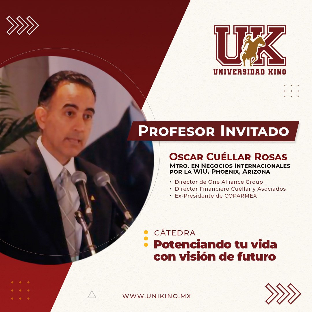 Próximamente, nuestros estudiantes vivirán una gran experiencia.
.
.
.
#ExcelenciaAcadémica #UniversidadKino #ProfesorInvitado #OrgulloUK #SoloLosMejores
