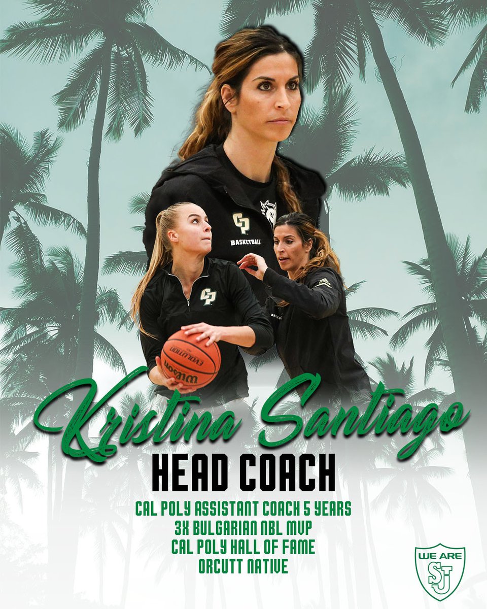 <a href="/SJladyknights/">Lady Knights 🏀</a> welcome Orcutt Native and <a href="/CalPolyWBB/">Cal Poly WBB</a> Hall of Famer Kristina Santiago as their New Head Coach! Santiago joins us after a 5 year stint as CP Women's Assistant Coach. Santiago spent time as a professional in Europe after a Hall of Fame career at Cal Poly!