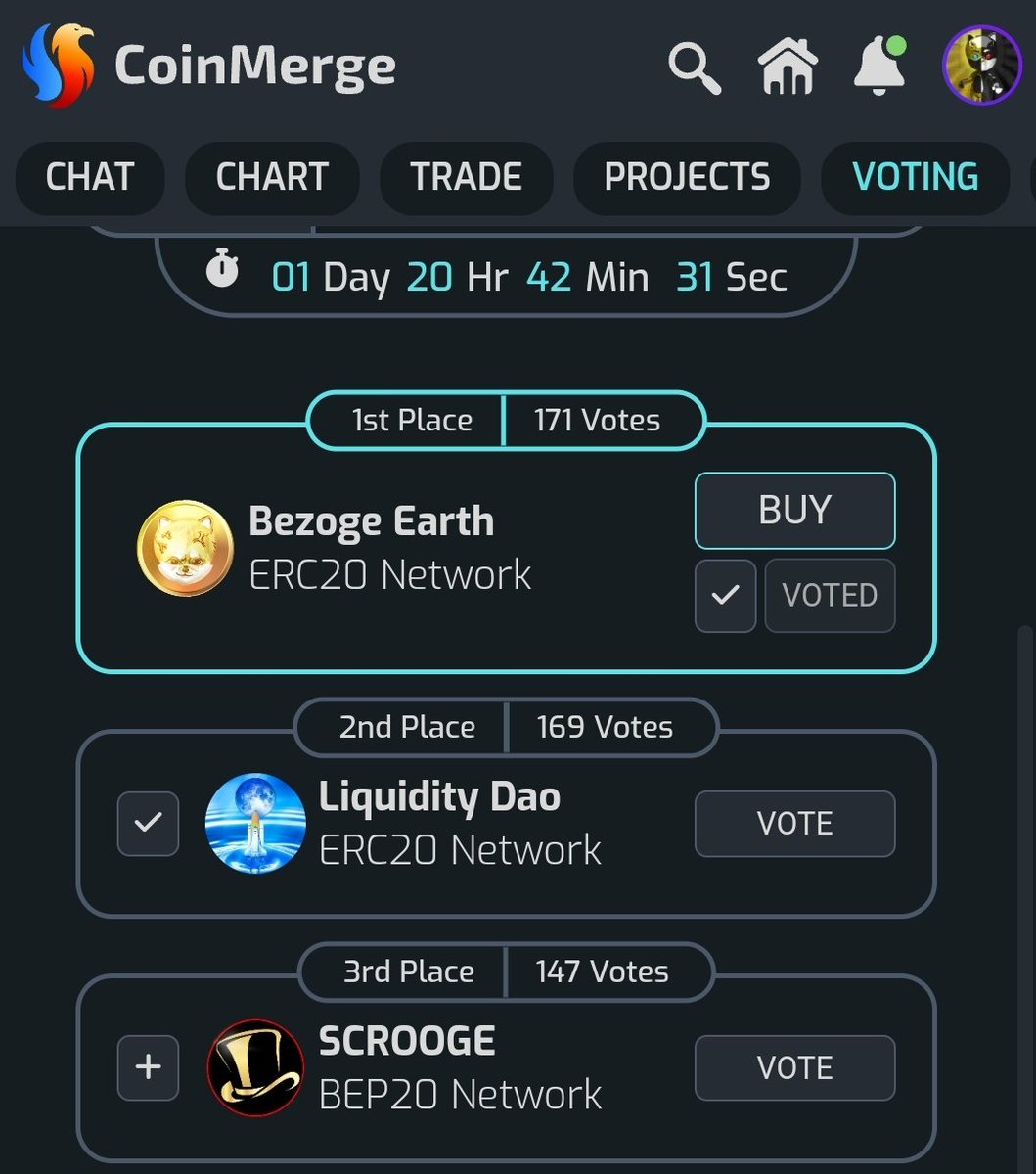 wacothek1d's tweet photo. Let's take the lead by 20 today on @coinmerge guys. 👌

1.) VOTE Bezoge Earth 🌎 @bezoge

2.) RETWEET the fuck out of this 🔃

#altcoinseason #BullishAlert #trading

Get voting!!!!! LFG ⬇️

https://t.co/TmOhbHPaet https://t.co/Jb2jYgzM67