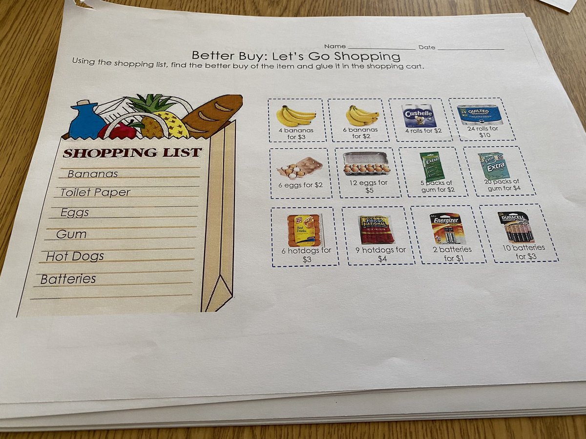 These ladies worked together to fill their carts and figure out what was the better buy! Never too early to start making smart shopping decisions 🛒 <a href="/WestchesterElem/">Westchester Elementary</a>