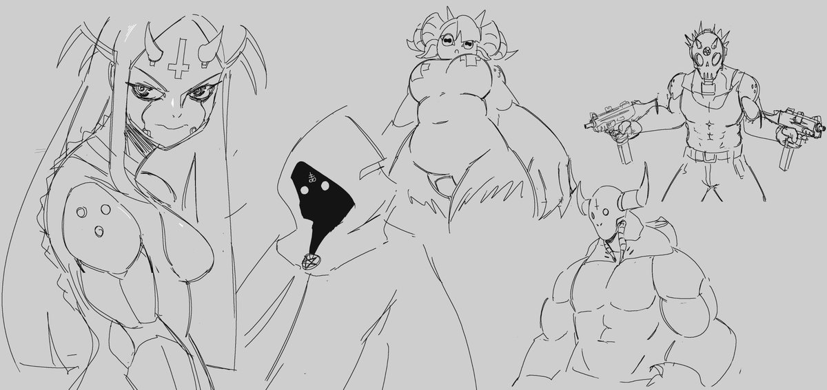 tried loosening up with some demon sketches 