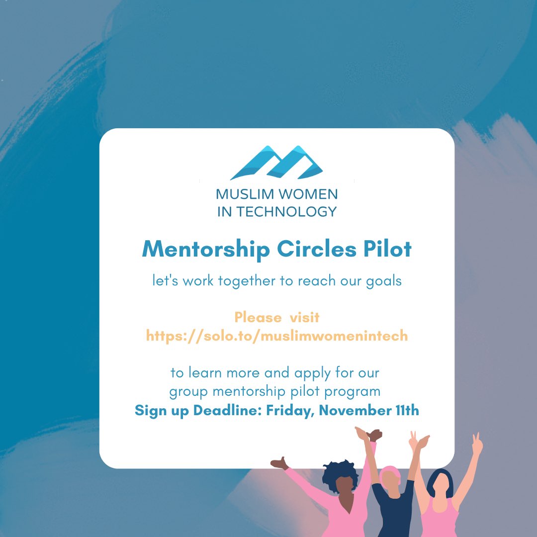 mwt_org's tweet photo. We’re so excited to announce our Mentorship Program is live for a pilot run through this winter! We’re looking for both mentors and mentees to participate in our mentorship circles for a peer learning experience 🥳 apply today in the link in bio! 

#womenintech #mentorship https://t.co/mSttxryrIp