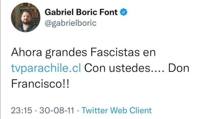 cariquima's tweet photo. Mirando a todo Chile  a los ojos me voy a dar la mansa voltereta , la "Teleton es esperanza colectiva" Que pelmazo mas chanta.
#Teleton2022 
Irina
Carmen Hertz
Orcos
Elisa Loncon
Don Francisco
Cristina Kirchner
JJCC
Jorge González
Pancho Orrego
Felipe Avello
#BoricDemente https://t.co/SVnglwHg1W