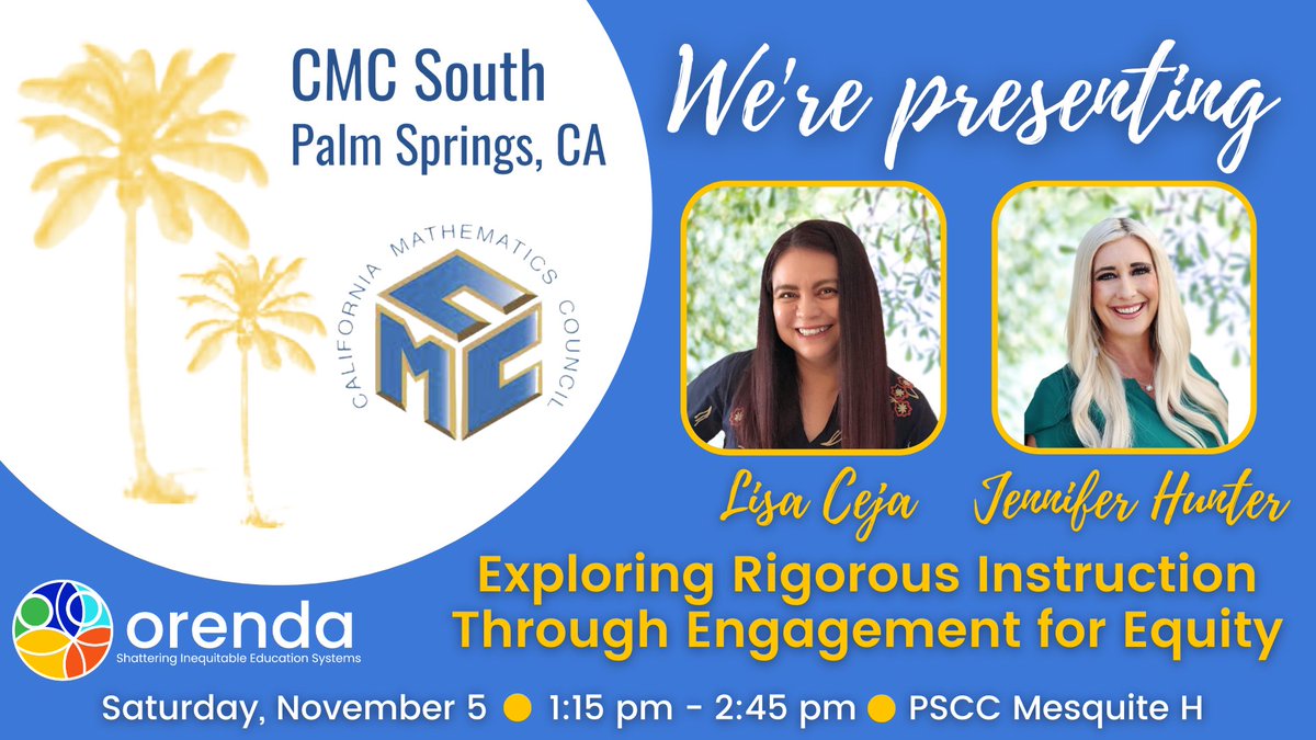 Lisa Ceja ☀️ (@lisagceja) on Twitter photo ☀️🌴😎😎 Join us for engaging activities and strategies that provide equitable access to the rigor and expectations of the California Common Core State Standards! #cmcmath <a href="/CAMathCouncil/">CMC - CA MathCouncil</a> <a href="/MsJennHunter/">Jennifer Hunter</a> ☀️🌴😎😎 Join us for engaging activities and strategies that provide equitable access to the rigor and expectations of the California Common Core State Standards! #cmcmath <a href="/CAMathCouncil/">CMC - CA MathCouncil</a> <a href="/MsJennHunter/">Jennifer Hunter</a>