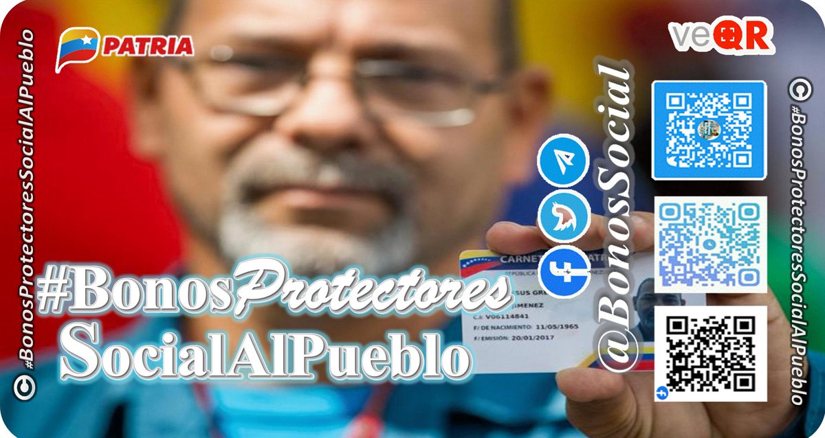 📢 #ATENCIÓN: En los próximos días o semanas a través del Sistema <a href="/CarnetDLaPatria/">Carnet de la patria</a> se estará activandose el #1er. #BonoEspecial del mes (Noviembre 2022).

✅ Atentos a la información oficial del #BlogPatria.

🚫 Evite la piratería.

<a href="/BonosSocial/">Bonos Protectores Social Al Pueblo</a> 
#AlcaAlCarajo