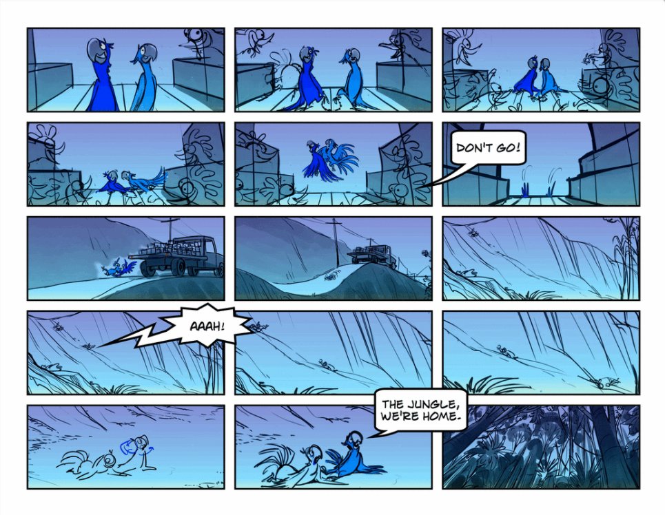 A huge list of Rio's deleted/Extras videos is approaching on YouTube. 

It might be a week from now but here is some images of some storyboards i collected **A  L o n g  t i m e  a g o**