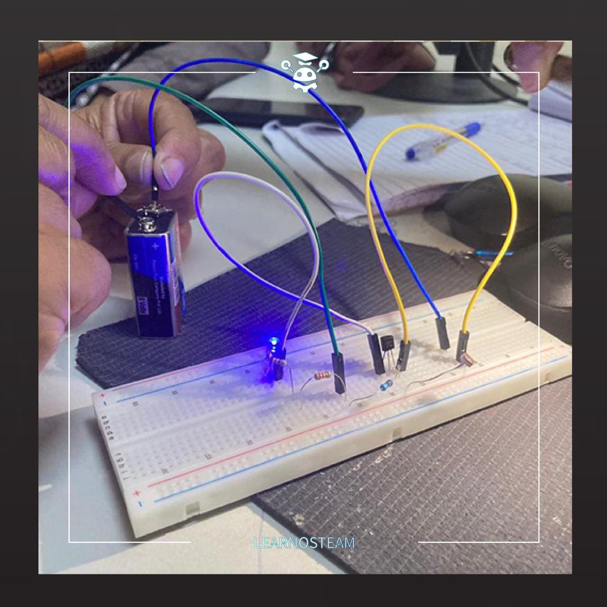 learnobots's tweet image. Here at LearnOBots, we conducted teachers’ training camp during which the camp, the participants were introduced to soldering, its kit and measures. In additions to this they were also introduced to sensors, LDR, LM 35 and transistors.
.
.
.
.
.
#LearnOBots