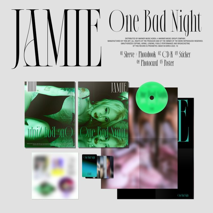 NOTjamiestaff's tweet photo. [📢] 
𝐉𝐀𝐌𝐈𝐄 𝐄𝐏 【𝐎𝐧𝐞 𝐁𝐚𝐝 𝐍𝐢𝐠𝐡𝐭】 PREORDER INFO 
🔥PREORDER PERIOD
11/5 (MON) 02:00PM ~ 11/14 (WED) 11:00AM (KST)

#JAMIE #제이미 #OneBadNight https://t.co/M2GFZRSO6V
